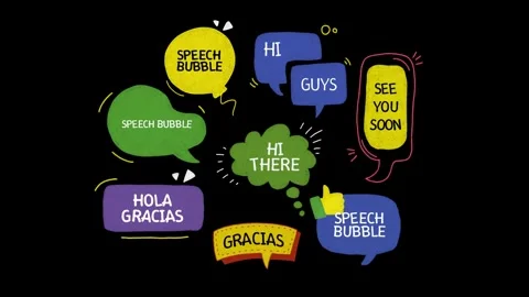 Lovely Speech Bubble Stock After Effects