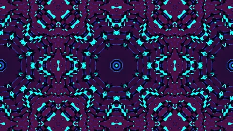 Lovely symmetrical mosaic pattern in a basic design. a violet backdrop Stock Footage 156359633