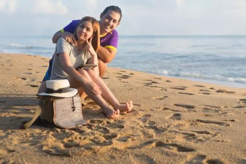 Lover on the beach Stock Photos
