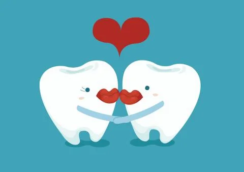 Lover teeth Stock Illustration
