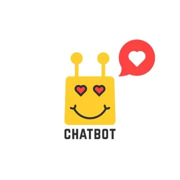 Lover yellow chatbot icon Stock Illustration