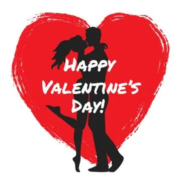Lovers and heart Stock Illustration