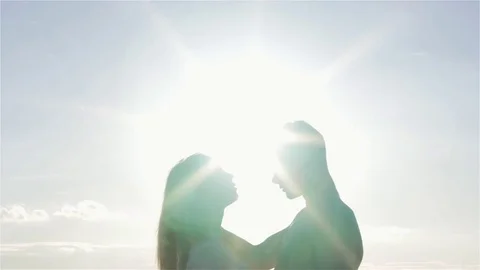 Lovers and sun Stock Footage 77210030