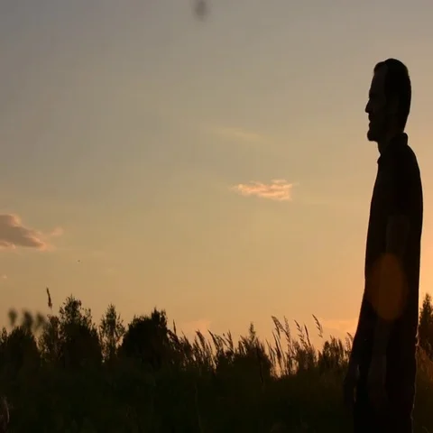 Lovers appear in the frame. Approach each other and hold hands. Stock Footage 69552761