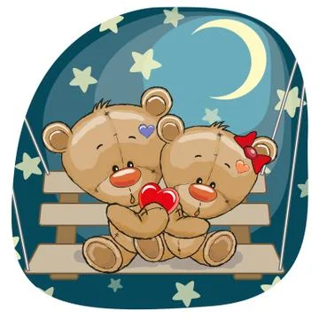Lovers Bears Stock Illustration