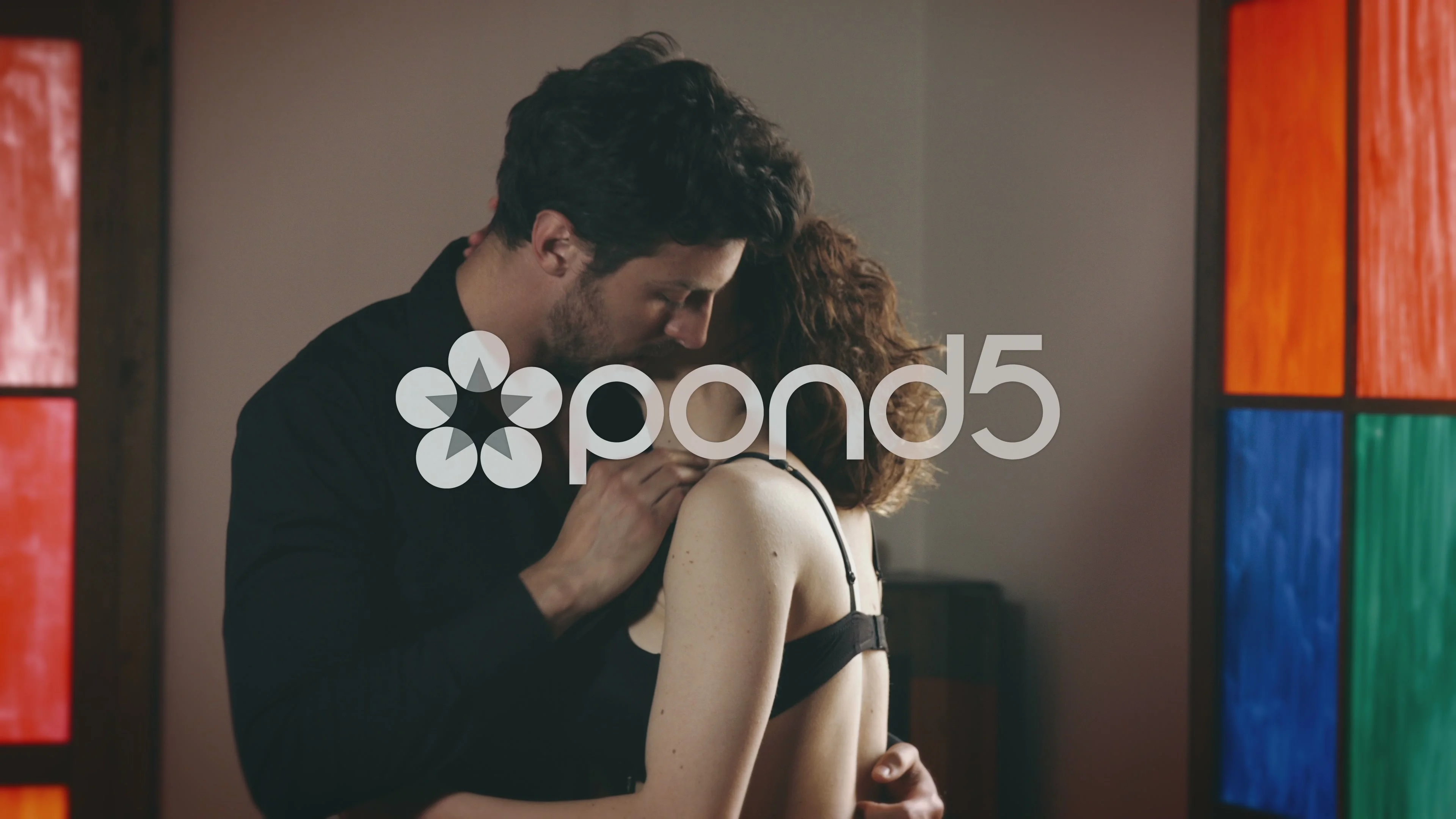 lovers in bedroom: passionate moments, r... | Stock Video | Pond5