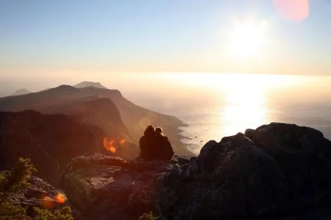 Lovers in cape point Stock Photos