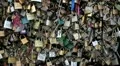 Lovers, Couples, Fiance, Romantic The locks of love in Paris, France, Europe HD Footage