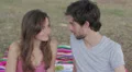 lovers drinking red wine and kissing - love HD Footage