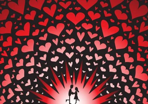 Lover's Embrace Illustrazione stock