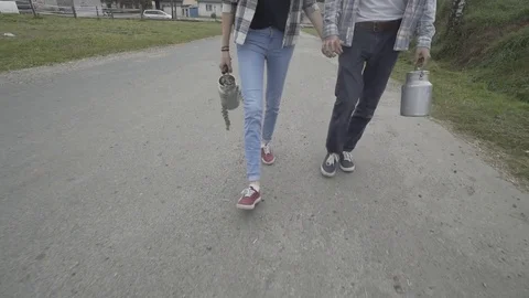 Lovers Goes For The Milk Stock Footage 72559911