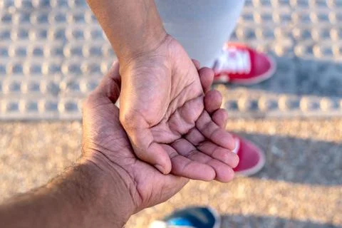 Lovers hands Foto stock
