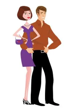 Lovers Stock Illustration