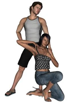 Lovers Stock Illustration