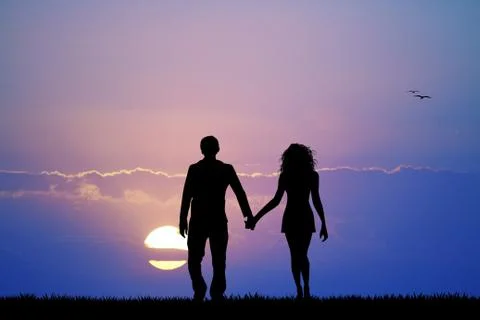 Lovers Stock Illustration