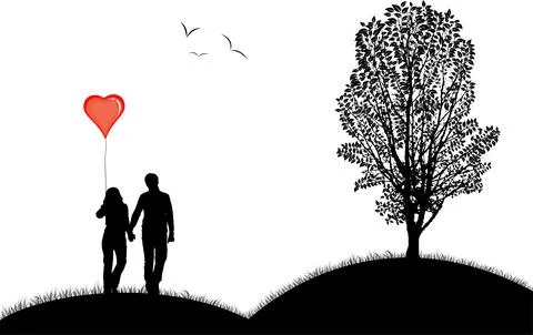 Lovers Stock Illustration