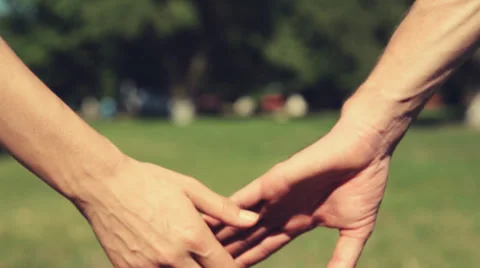 Lovers joining hands Stock Footage 35915420