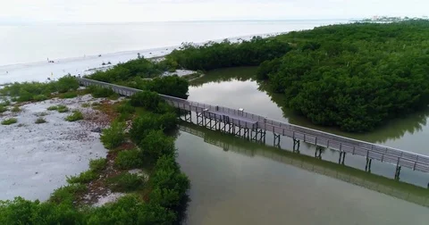 Lovers Key State Park Black Island, Inner and Long Key Florida USA Stock Footage 77024208