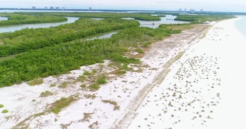 Lovers Key State Park Black Island, Inner and Long Key Florida USA Stock Footage 77024283