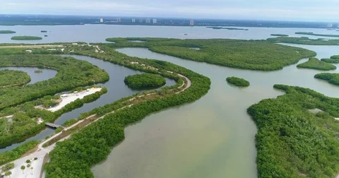Lovers Key State Park Black Island, Inner and Long Key Florida USA Stock Footage 77024420