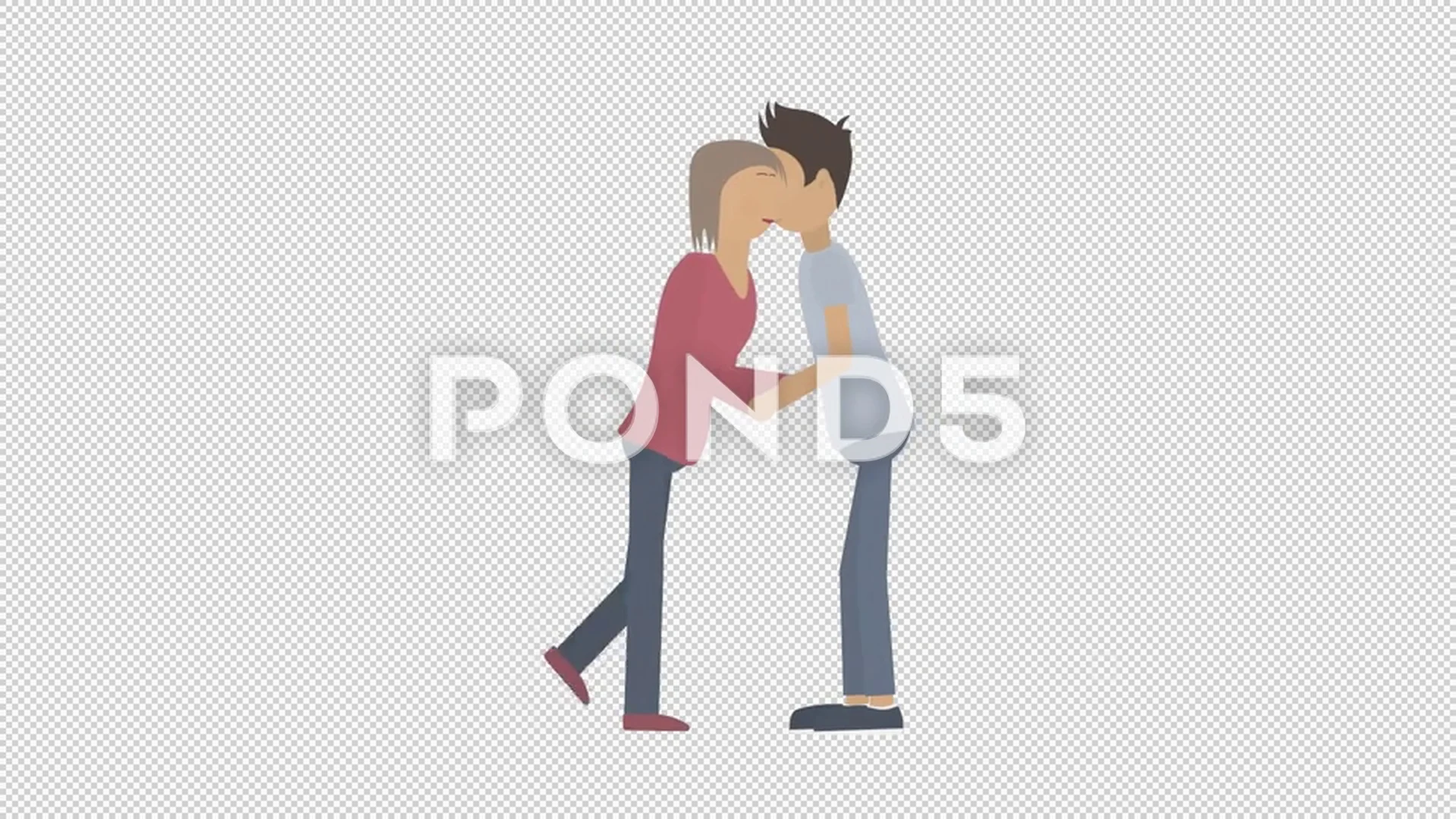 Kiss Cartoon Stock Footage ~ Royalty Free Stock Videos | Pond5