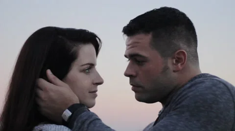 Lovers kiss Stock Footage 41278188