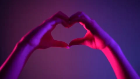 Lovers Making Heart Shape with Hands Stock Video Stock Footage 270463183