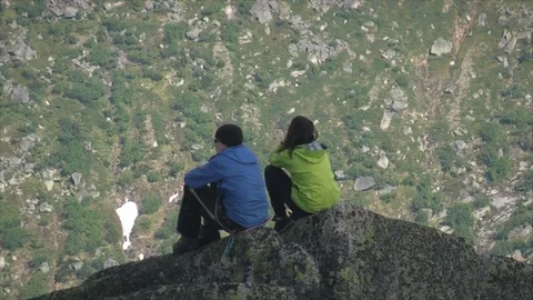 Lovers in the mountains Stock Footage 83696819
