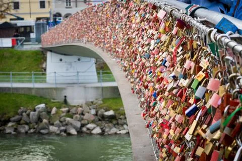 Lovers' padlocks Stock Photos
