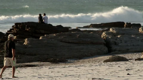 Lovers on rock Stock Footage 58878252