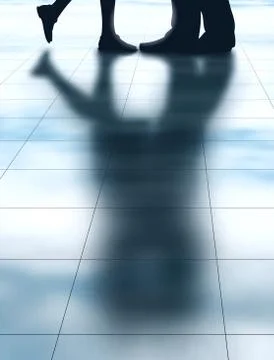 Lovers shadow Stock Illustration