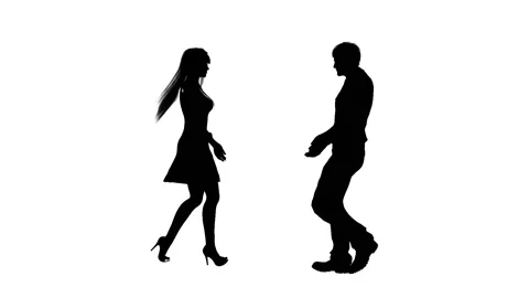 Lovers silhouettes 1 動画素材 120410871