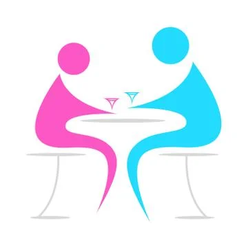 Lovers spending time together Stock Illustration