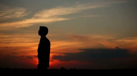 Lovers at sunset Stock Footage 40704713