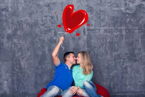 Lovers on Valentine's Day Stock Photos