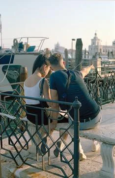 Lovers in Venice 스톡 사진