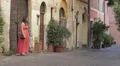 lovers - a young woman waiting for a young man for an appointment HD Footage