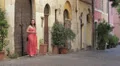 lovers - a young woman waiting for a young man for an appointment HD Footage