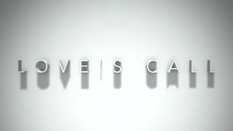 Love's call 3D title animation with shadows on a white background Stock Footage 297509932