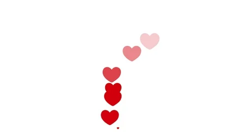 Loves with hearts in a flat style. Stock Footage 123228008