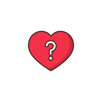 Love's question mark: Navigating the complexities and uncertainties of the .. Stock Illustration