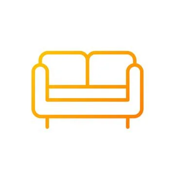 Loveseat pixel perfect gradient linear vector icon Ilustração Stock