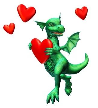 Lovesick Dragon Stock Illustration