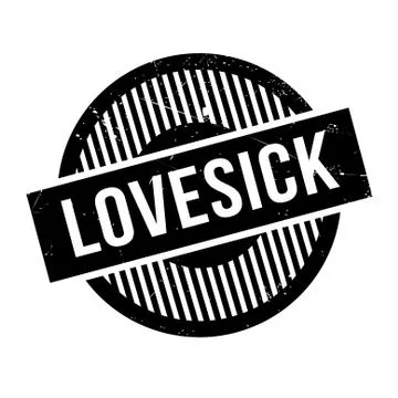 Lovesick rubber stamp Stock Illustration