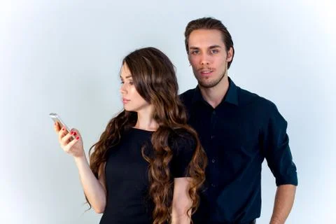 Lovestory in a studio Stock Photos