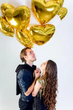 Lovestory in a studio Stock Photos