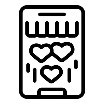 Lovethemed mobile app interface icon Stock Illustration