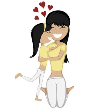 Lovin' mommy  Stock Illustration