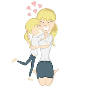 Lovin' mommy  Stock Illustration