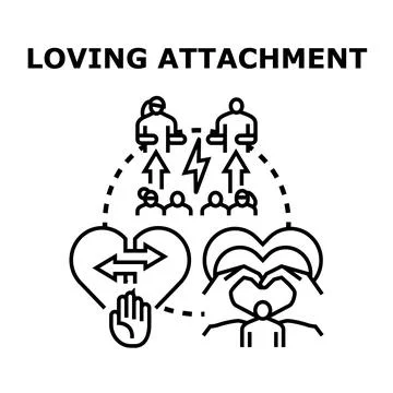 Loving attachment psychology concept vector illustration Stock Illustration